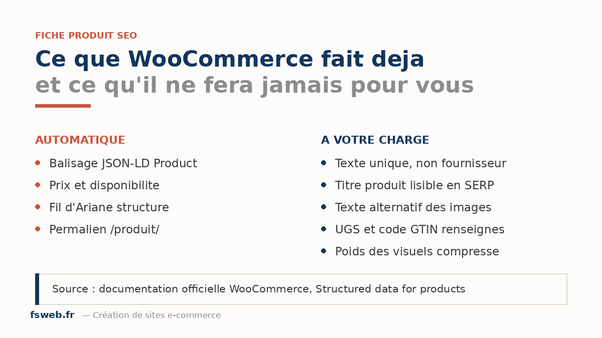 SEO d'une fiche produit woocommerce