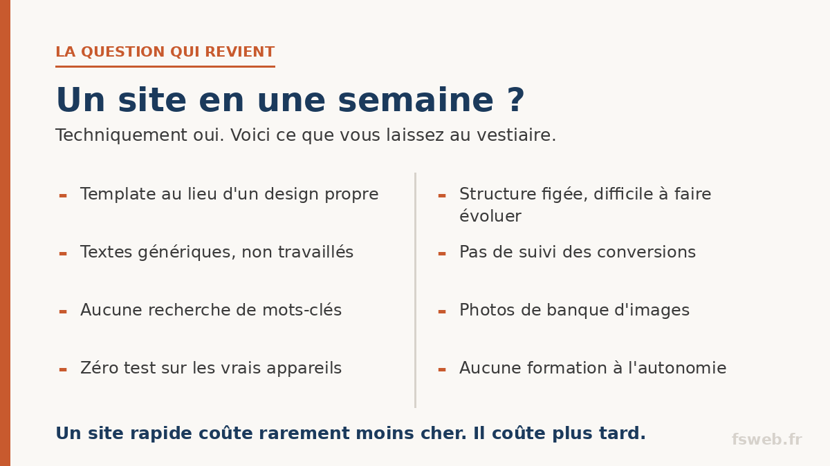 Peut on créer un site internet en 1 semaine