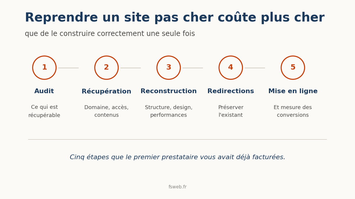 Combien coute la reprise d'un site vitrine pas cher