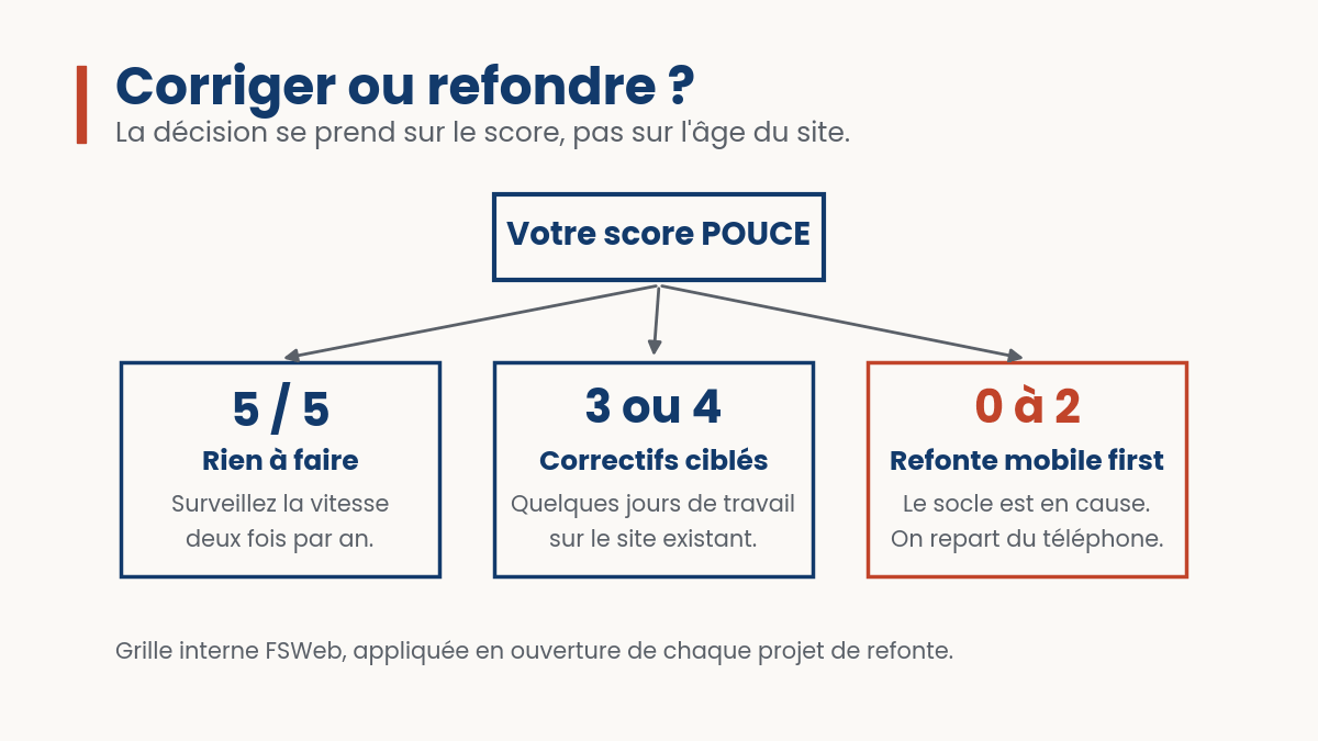 Corriger ou refondre un site mobile