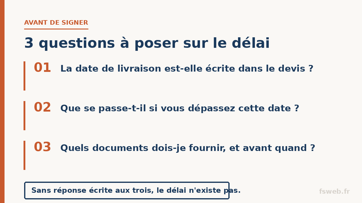 délai et engagement lors de la création d'un site internet