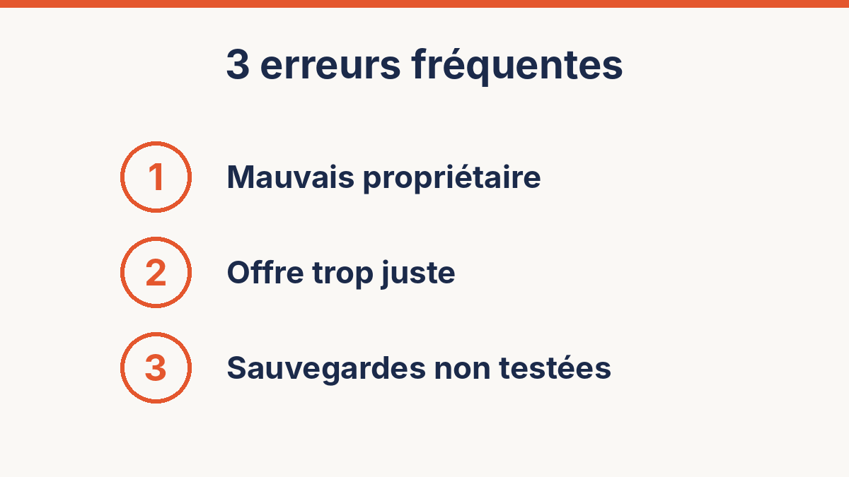 Erreurs fréquentes sur un hébergement Web